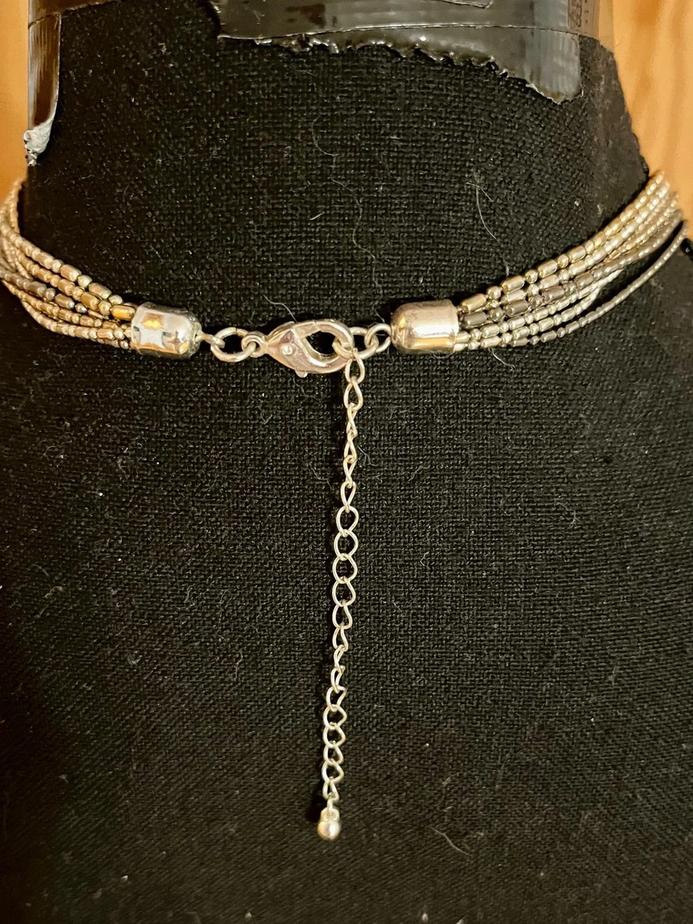 Modern Silver Multi Strand Fluid Chain Lariat Necklace Statement Knot Tassel Fri